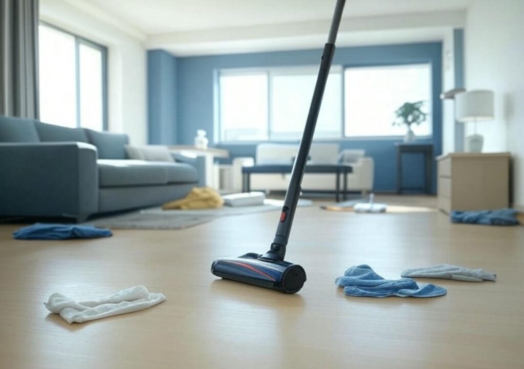 Зображення відображає генеральне прибирання оселі