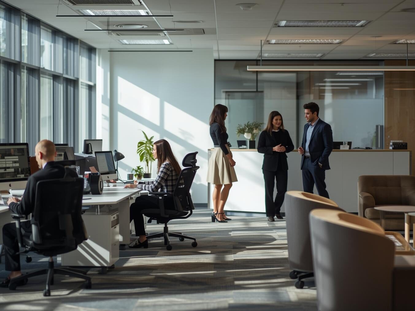 Охайний хол бізнес-центру після клінінгу